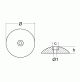 Disc anode usa type Ø 127 - ALUMINIUM - Sold in pair with bolt and nuts - TEC-R5AL - Tecnoseal